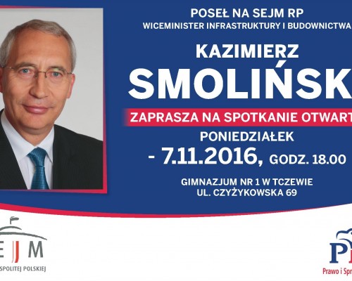 Zapraszamy na spotkanie z Posłem Kazimierzem Smolińskim