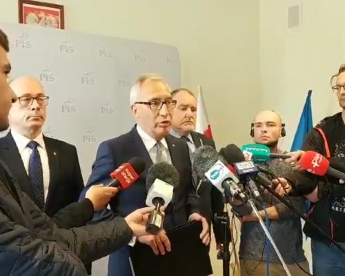 Konferencja prasowa dotycząca projektu ustawy o budowie Muzeum Westerplatte i Wojny 1939